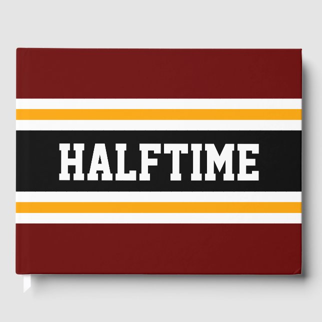 Livre D'or HALFTIME Athlétisme Gras Rouge Black Party Stripes (Recto)