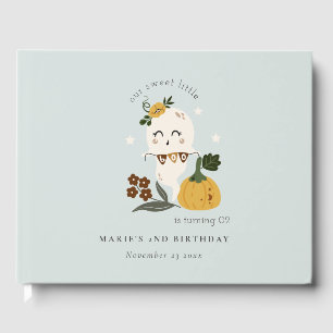 Livre D'or Halloween Blue Ghost Little Boo N'importe quel âge