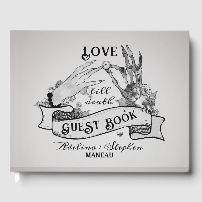 Livre D'or Halloween Gothic Til Death Do Us Mariage du parti (Recto)