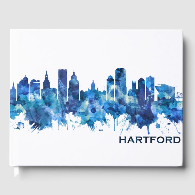 Livre D'or Hartford Connecticut Skyline Blue (Recto)
