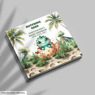 Livre D'or Hatching Bientôt Baby shower Dinosaur Connexion Li