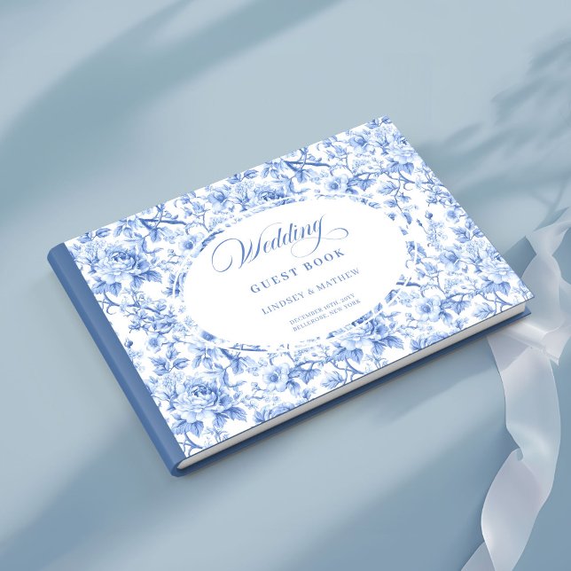 Livre D'or Heirloom Style Navy Roses Toile Guest Book (Heirloom Style Navy Roses Toile Guest Book)