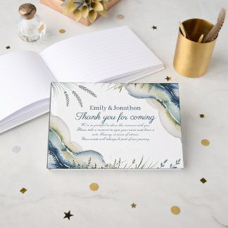 Livre D'or Heritage Coastal Blue Wedding Wedding Beach Boho