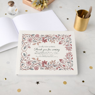 Livre D'or Heritage Victorian Botanical Terracotta Fall Leaf