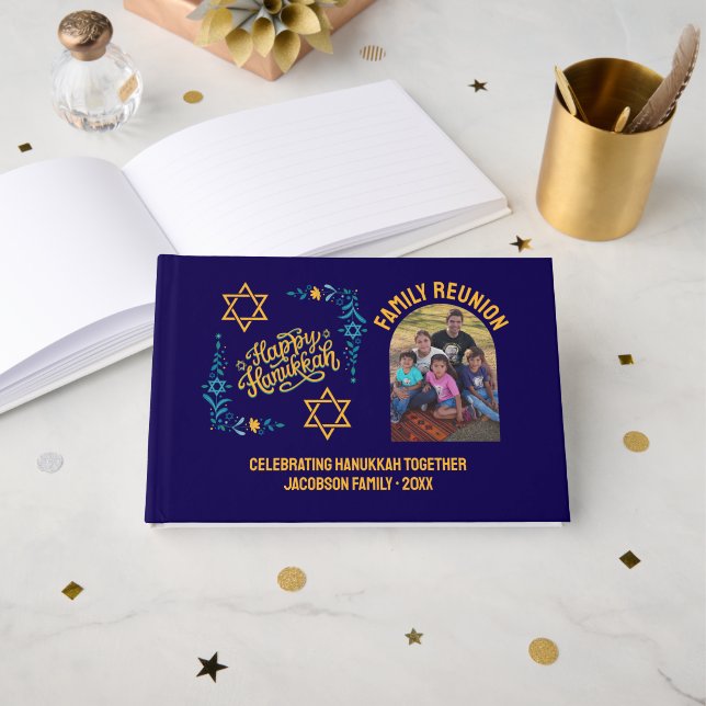 Livre D'or HEUREUX HANOUKKA Chanukah (Recto ouvert)