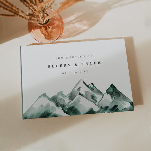 Livre D'or Highland Mariage de montagne aquarelle