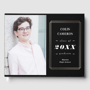 Livre D'or Hip Border Graduation Party Guest Book