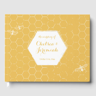 Livre D'or Honey Bee Jaune Motif Mariage personnalisé