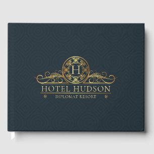 Livre D'or Hotel Branding Luxury Gold Blue