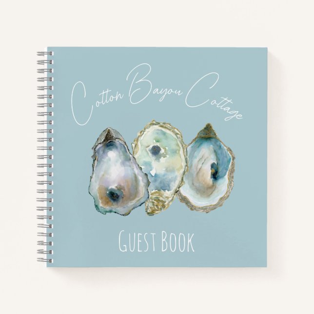 Livre d'or huître à l'aquarelle (Devant)