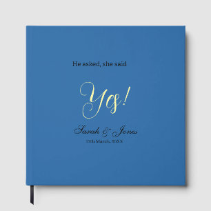 Livre D'or Il a demandé elle a dit oui engagement simple bleu