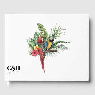 Livre D'or Île Paradise Birds Mariage floral tropical