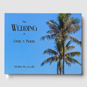 Livre D'or Île tropicale, Palmiers, Mer Bleue, Mariage