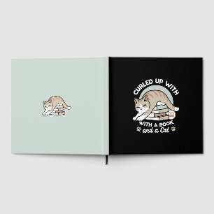 Livre D'or Illustration de chat Lover - Curled Up & Cosy