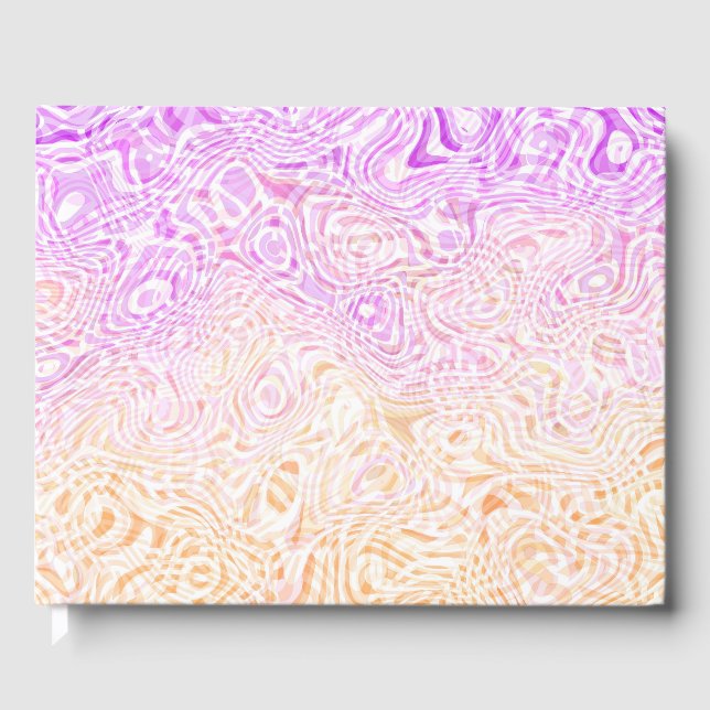 Livre D'or Indicateur Trippy Squiggly Boho Abstrait Trixic Pr (Recto)