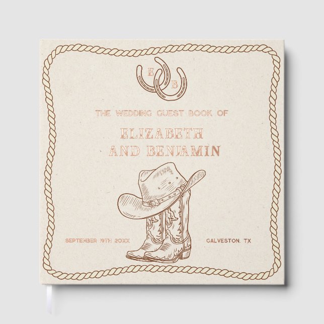Livre D'or Initiales de fer à cheval occidental moderne pour  (Recto)