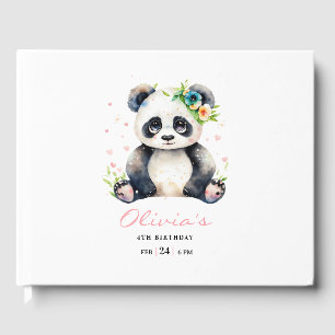 Livre D'or Invitation d'anniversaire Panda, Anniversaire de f