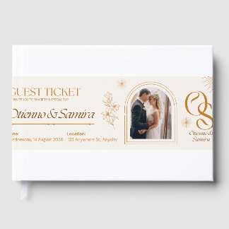 Livre D'or Invitation de billet pour invité de mariage – Beig