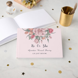 Livre D'or Invité à la révélation du sexe de bébé moderne He