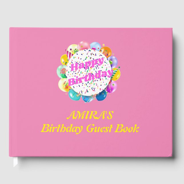 Livre D'or Invités d'anniversaire réserver(fille) (Recto)