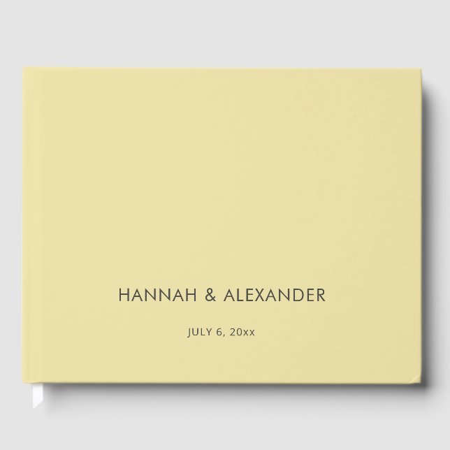 Livre D'or Island Citrus Yellow Wedding Guest Book (Recto)