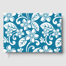 ISLAND PLUMERIA MOTIF DANS CARIBBEAN BLEU