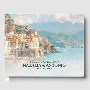 Livre D'or Italie Mer   Mariage Aquarelle Côte Amalfitaine