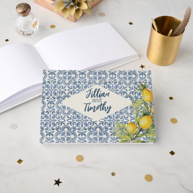 Livre D'or Italien Amalfi Mariage à thème (Recto ouvert)