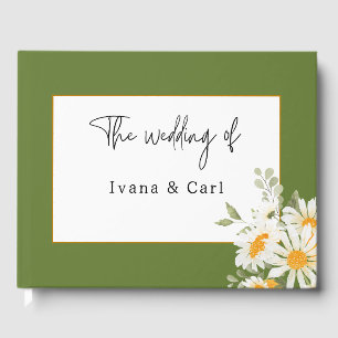 Livre D'or IVANA Elegant Mariage Fleur Jaune & Blanc