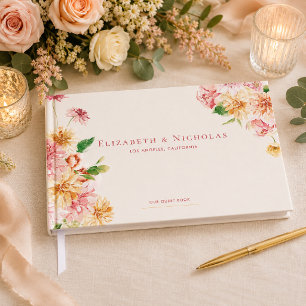 Livre D'or Jardin Floral   Mariage d'Été