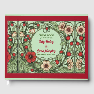 Livre D'or Jardin vintage Art nouveau Mariage