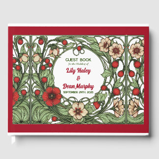 Livre D'or Jardin vintage Art nouveau Mariage