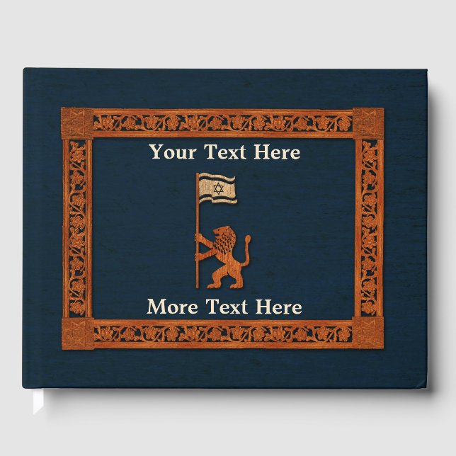 Livre D'or Jerusalem Lion With Flag (Recto)