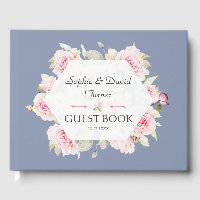 Joli Blush Floral géométrique Dusty Mariage bleu