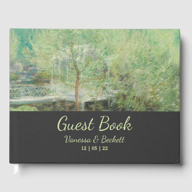 Livre D'or Joli Jardin Peint Vintage (Recto)