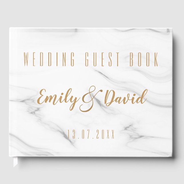Livre D'or Joli marbre Brown blanc Elégant Noir (Recto)