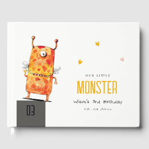 Livre D'or Joli Orange Yellow One Eyed Monster Anniversaire d