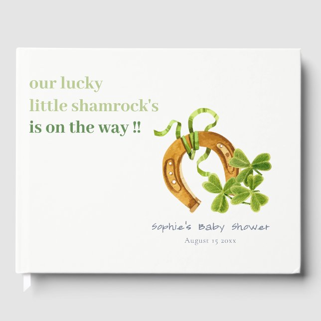 Livre D'or Joli Shamrock  St Patrick's Day Baby shower (Recto)