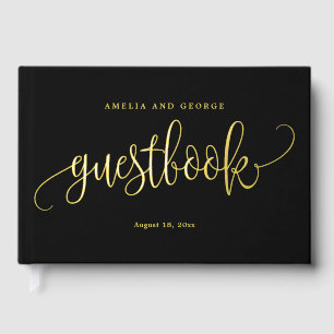Livre D'or Jolie calligraphie Editable Color Foil Guides