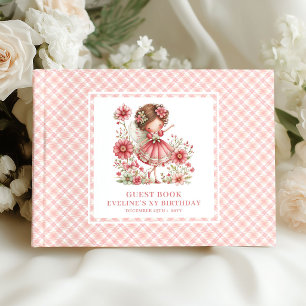 Livre D'or Jolie Fée Fille Anniversaire Rouge à Joues Rose Li