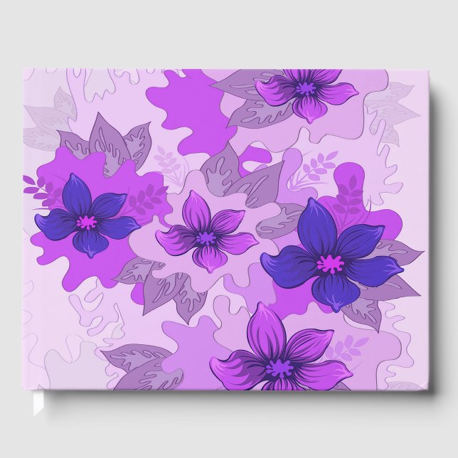 Livre D'or Jolies fleurs violettes (Recto)