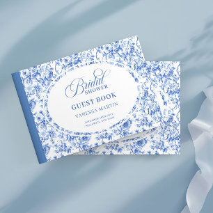 Livre D'or Jolies roses toile bleu roi pour la fête de mariag