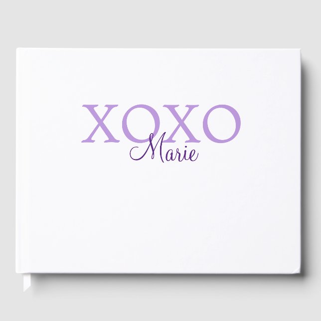 Livre D'or Jour de la Saint Valentin Xoxo ajouter nom pastel  (Recto)