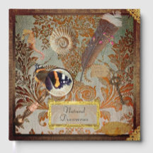 Journal à motif naturaliste avec feuille métallisé