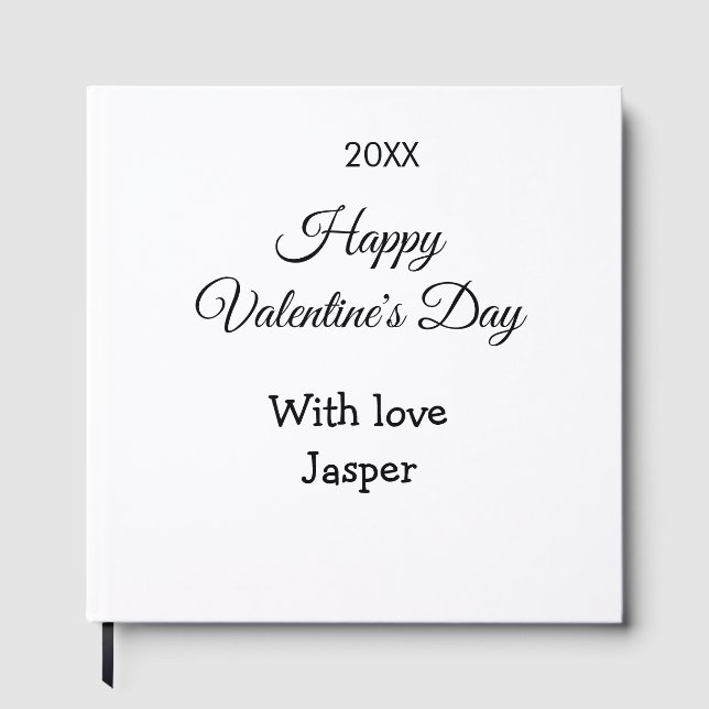 Livre D'or Joyeuse Saint-Valentin nom amour simple année styl (Recto)
