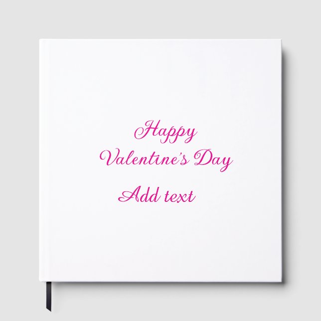 Livre D'or Joyeuse Saint-Valentin texte rose nom message (Recto)