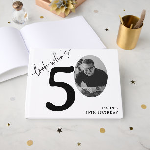 Livre D'or Joyeux 50 ans ! Photo moderne pour 50e anniversair