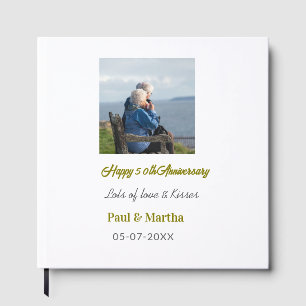 Livre D'or Joyeux 50e anniversaire de mariage avec nom date p