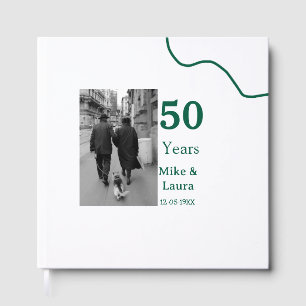 Livre D'or Joyeux 50e anniversaire nom du couple date mariage