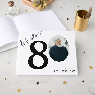 Livre D'or Joyeux 80 ans ! Photo moderne pour les 80 ans